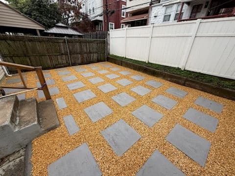 Modern Patio Makeover with 2x2 Pavers